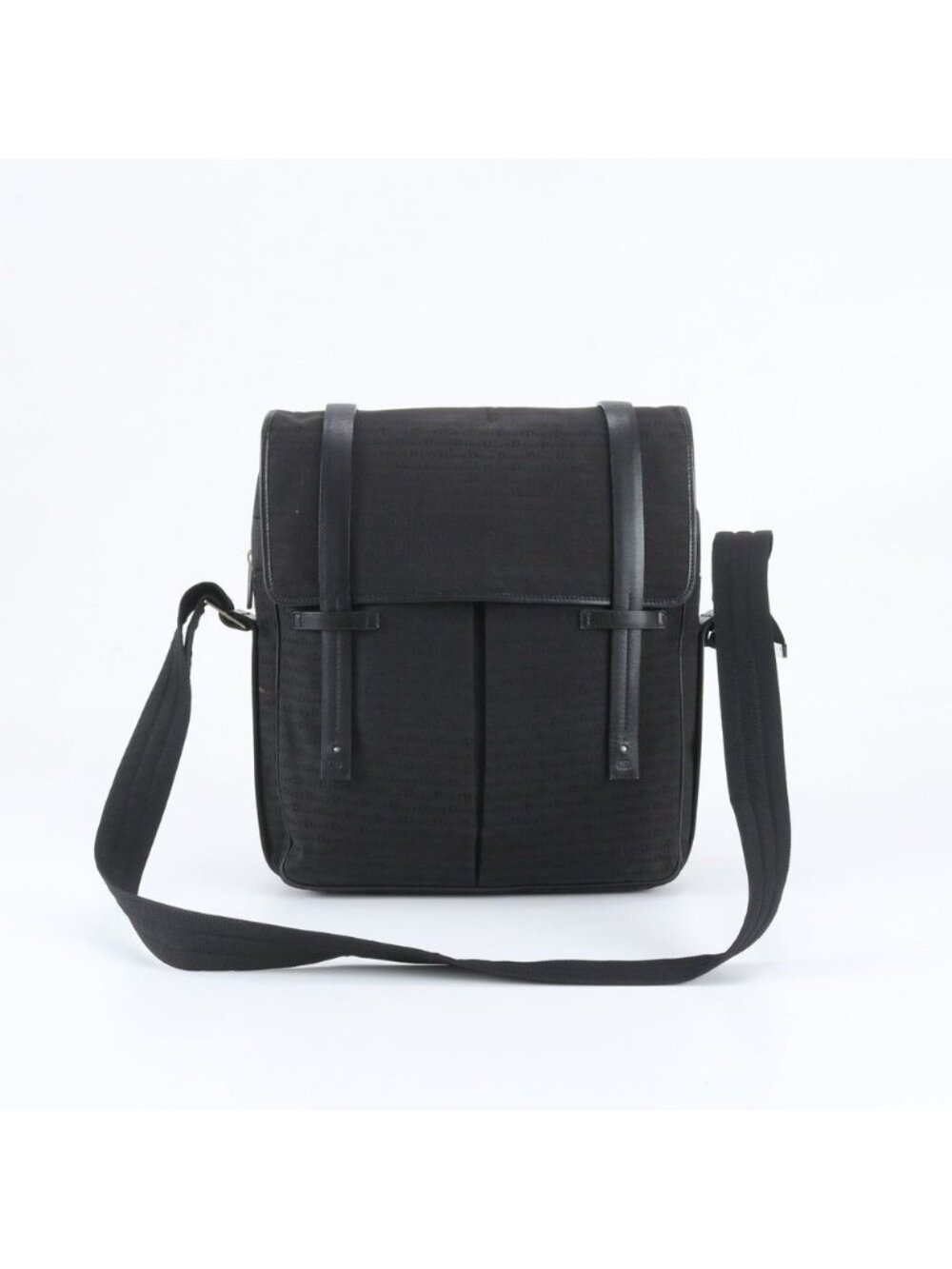 Dior Leather Shoulder Bag Crossbody Messenger Business Tote Black